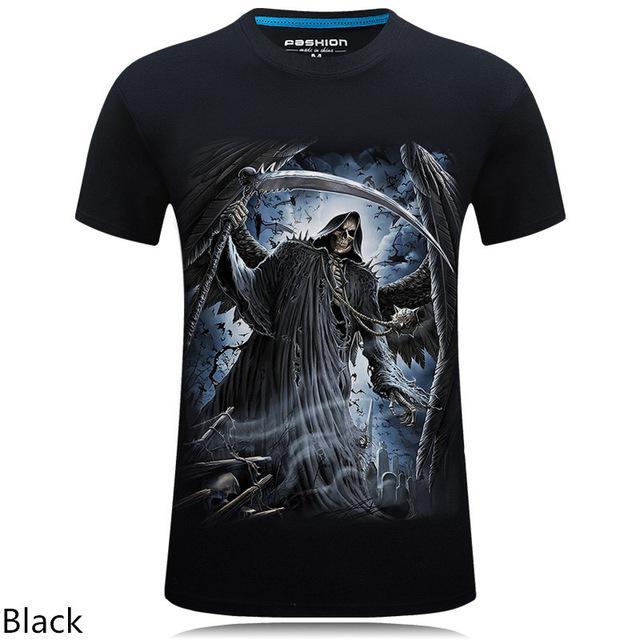 3D personalized animal print casual large size short-sleeved T-shirt male - Alexecom.com