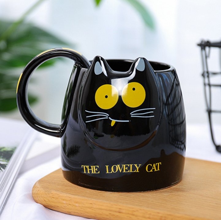 400ml Korean cute cat head cups, ceramic cups for close friends, school office cups Coffee Mug Cup Teapot tea set Glasses - Alexecom.com