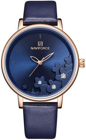 Image of Analog Luxury Genuine Leather Watches for Women with Diamond Waterproof  