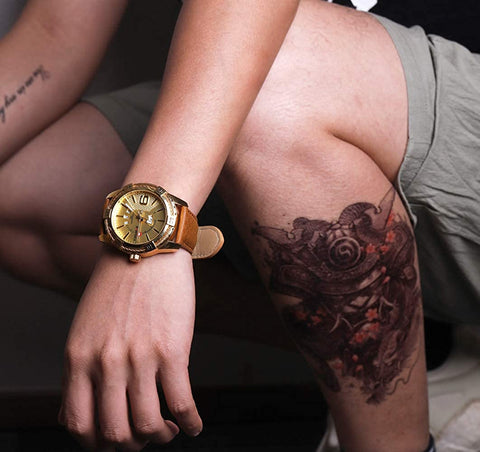 Image of Luxury Men Sports Watches Waterproof Quartz 
