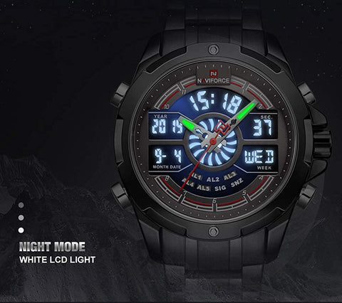 Image of Men's Waterproof Analog Digital Watches with LED Backlight 