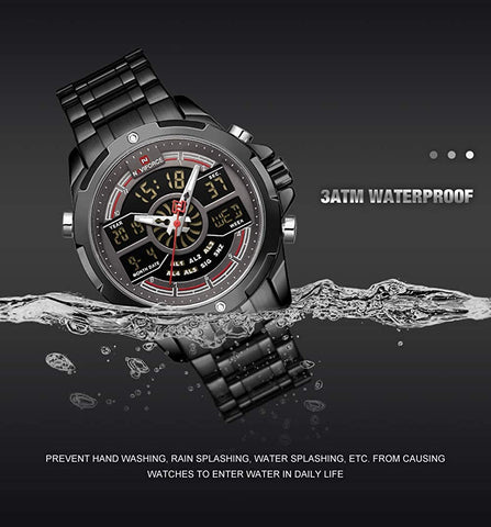 Image of Men's Waterproof Analog Digital Watches with LED Backlight 