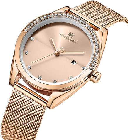 Image of Analog Stainless Steel Watches for Women with Diamond  
