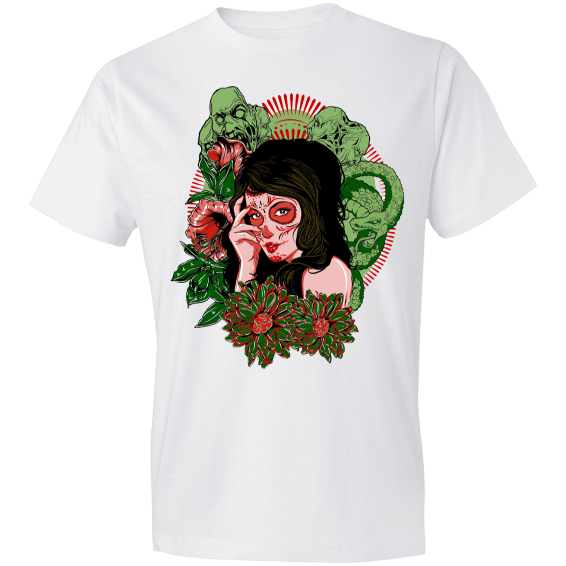 Scary Lady Design Lightweight T-Shirt