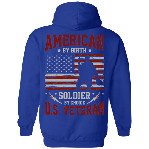Image of Veteran Design Double Side Printed Pullover Hoodie