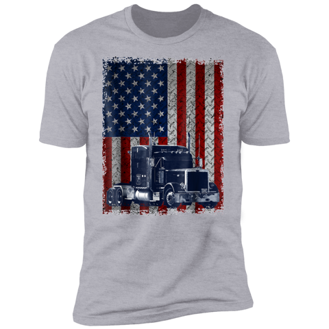 Image of America Flag Truck  Premium Short Sleeve T-Shirt
