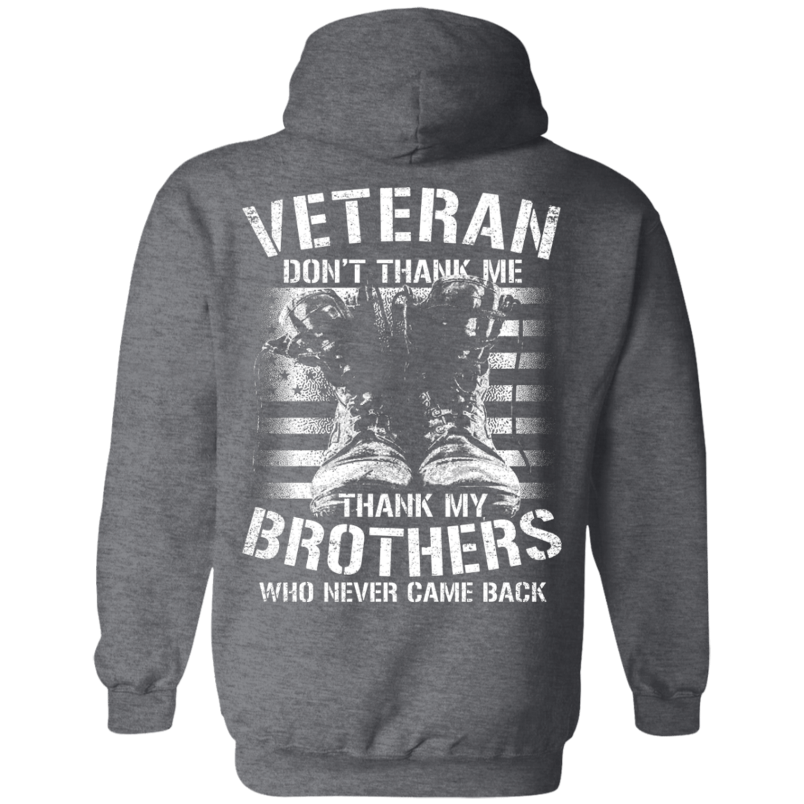 Veteran Design Double Side Printed Pullover Hoodie