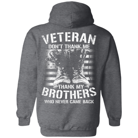 Image of Veteran Design Double Side Printed Pullover Hoodie