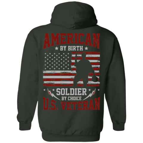 Image of Veteran Design Double Side Printed Pullover Hoodie