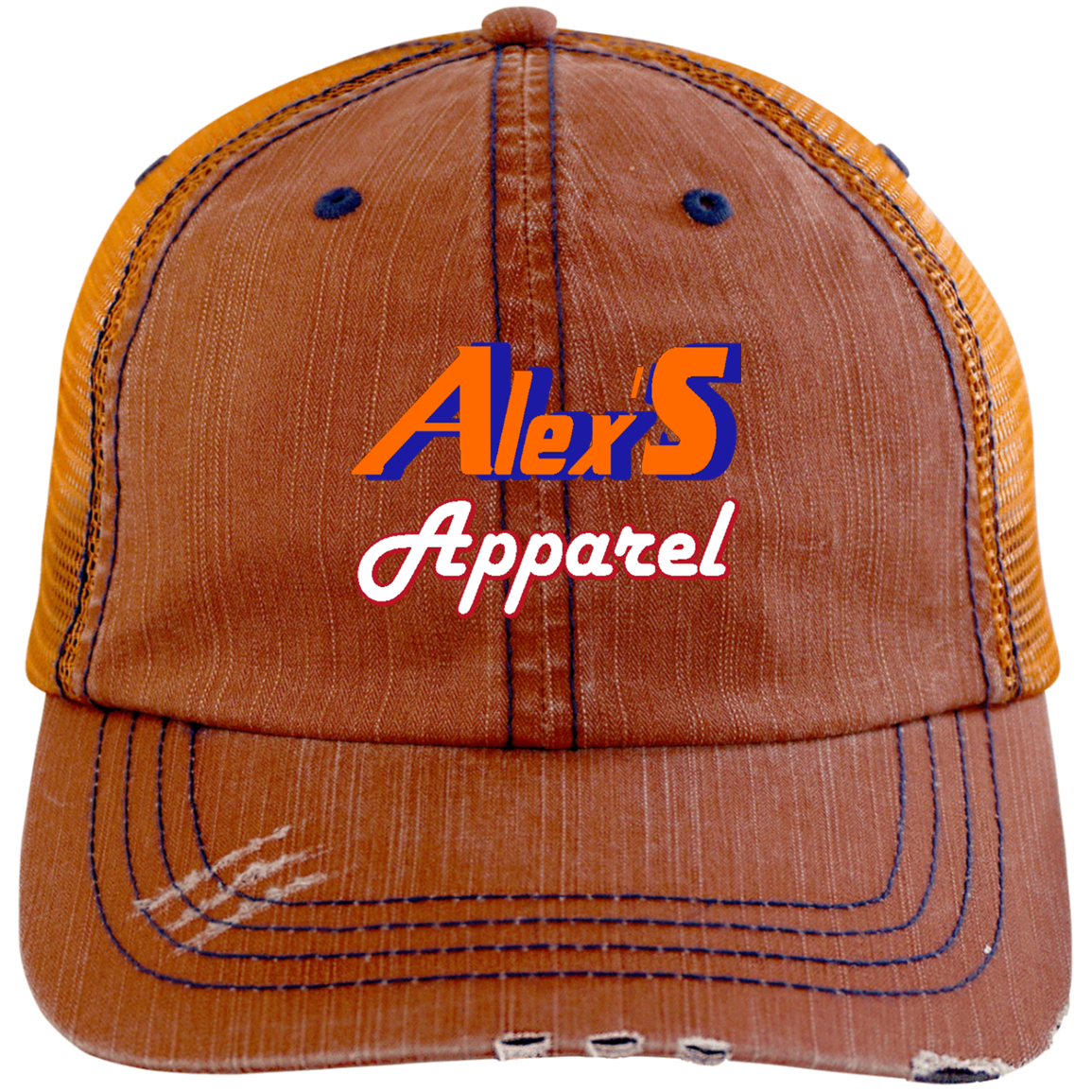 Alex's Apparel Distressed Unstructured Trucker Cap