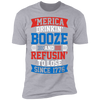 America Drinking Booze Premium Short Sleeve T-Shirt