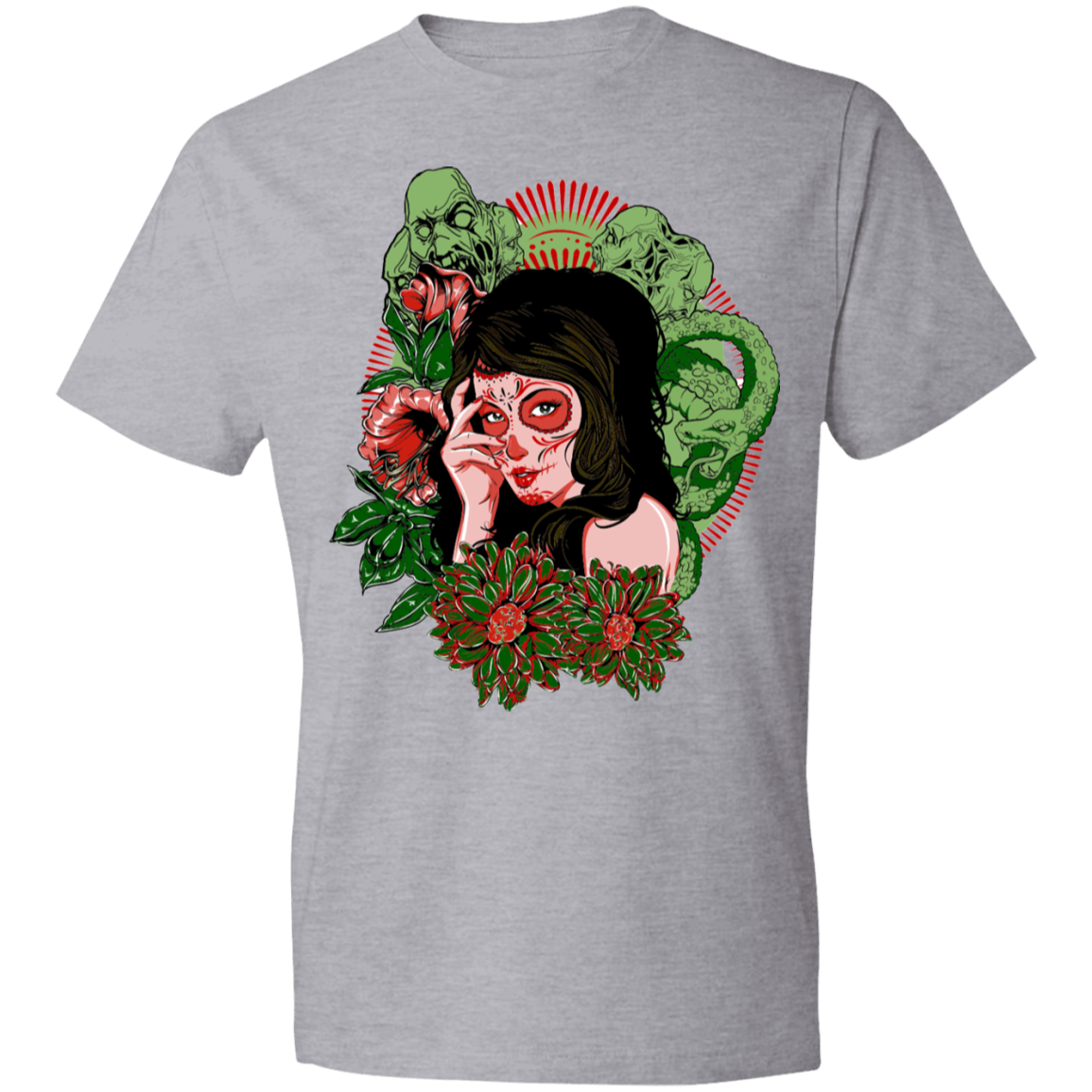 Scary Lady Design Lightweight T-Shirt