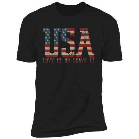 Image of USA - Love It Or Leave It  Premium Short Sleeve T-Shirt