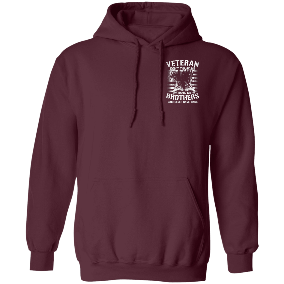 Veteran Design Double Side Printed Pullover Hoodie