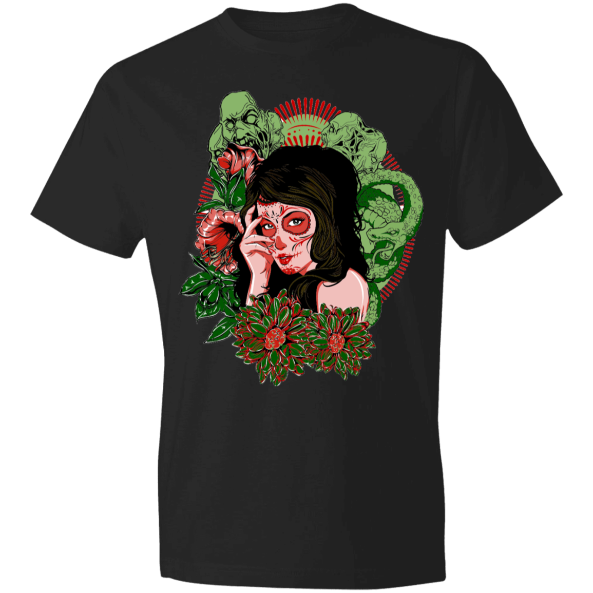 Scary Lady Design Lightweight T-Shirt