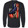 Police flag inside American flag Long Sleeve  T-Shirt