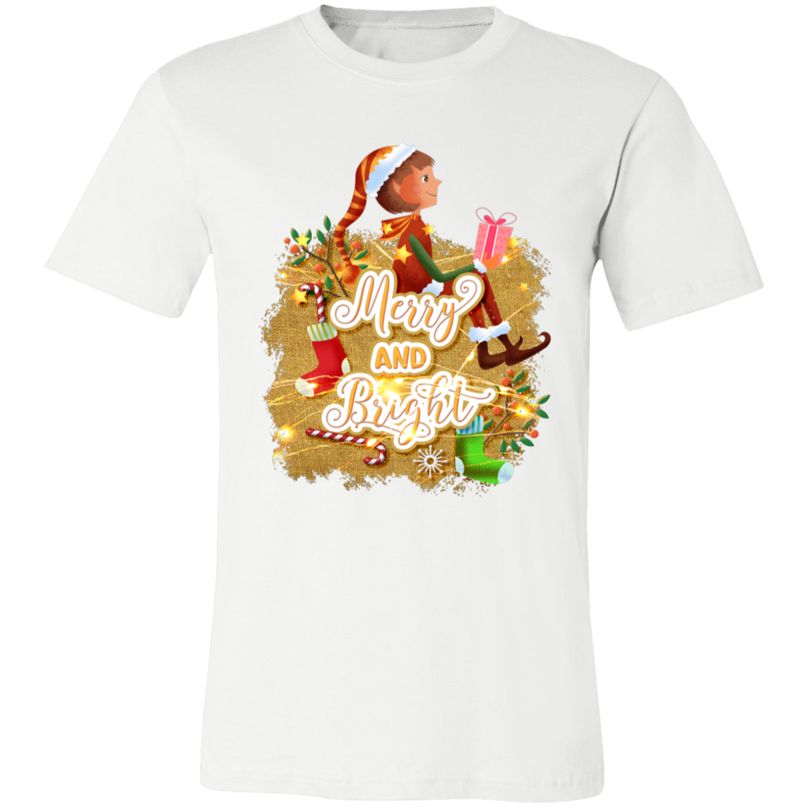 Merry And Bright  Unisex Jersey Short-Sleeve T-Shirt