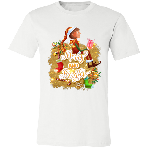 Image of Merry And Bright  Unisex Jersey Short-Sleeve T-Shirt