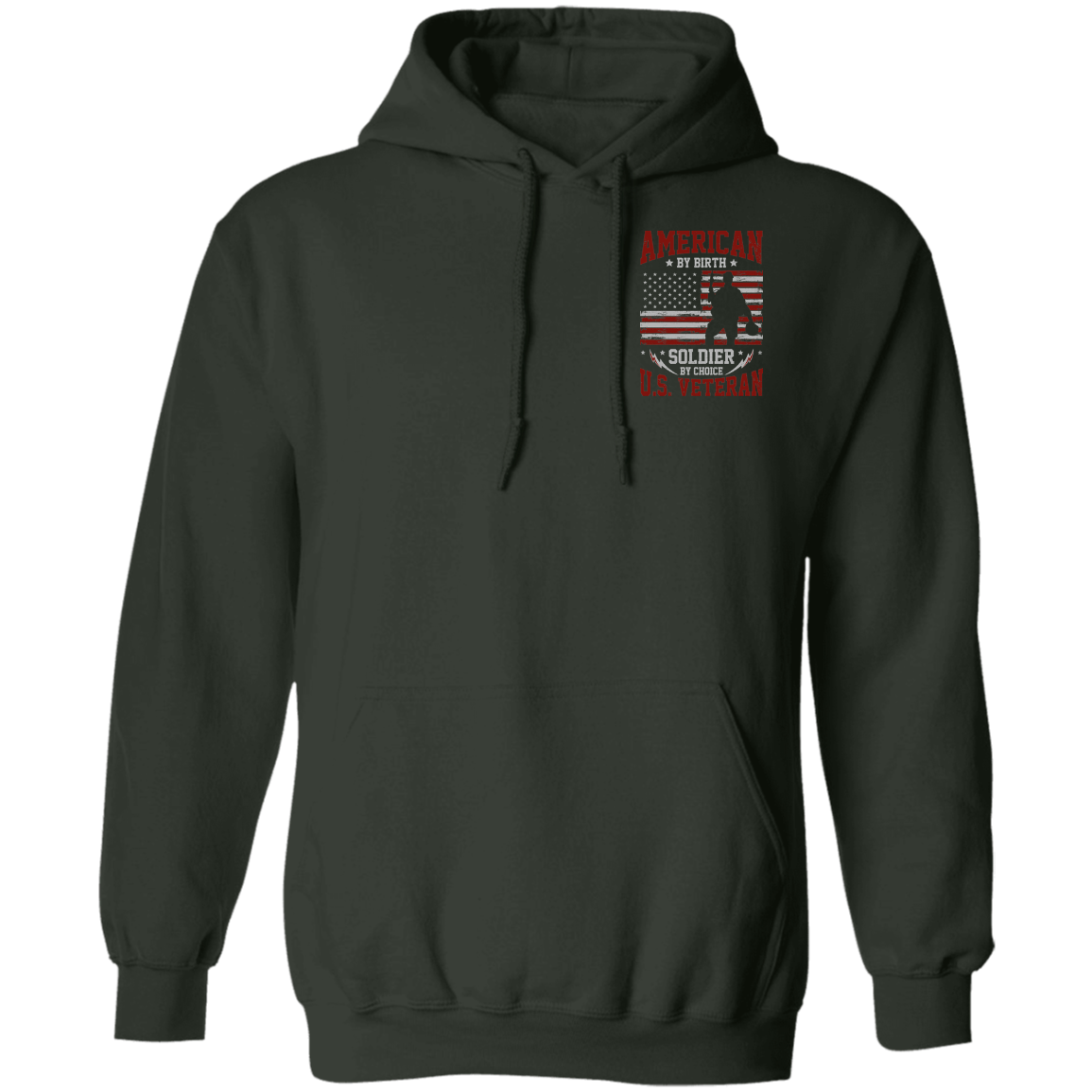 Veteran Design Double Side Printed Pullover Hoodie