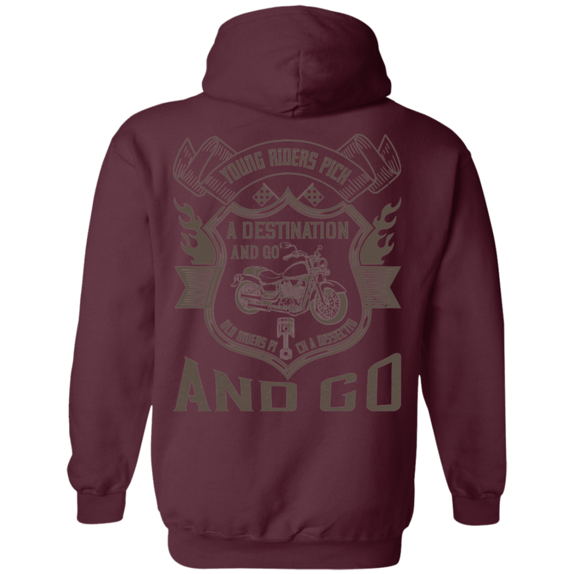 Motorcycle Design Pullover Hoodie