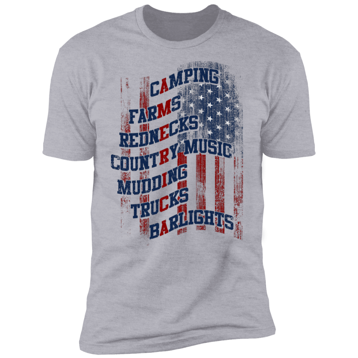 American Typography Flag Premium Short Sleeve T-Shirt