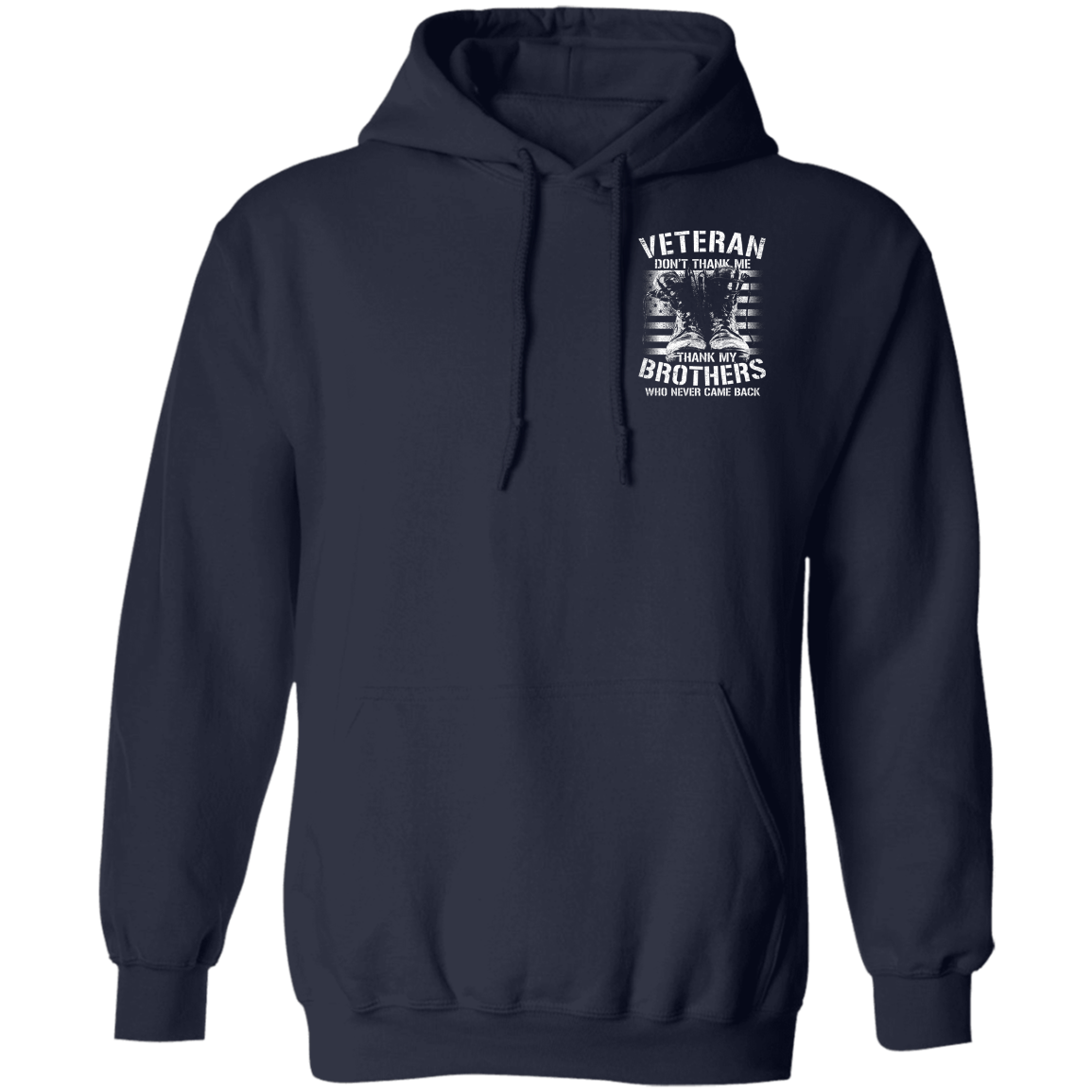 Veteran Design Double Side Printed Pullover Hoodie