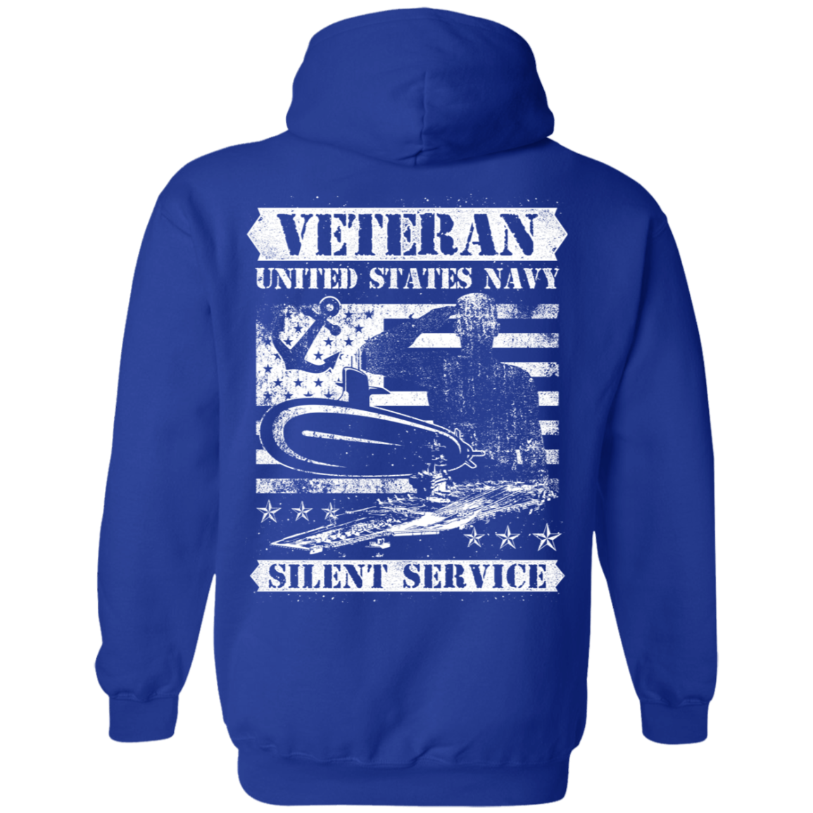 Veteran Design Double Side Printed Pullover Hoodie