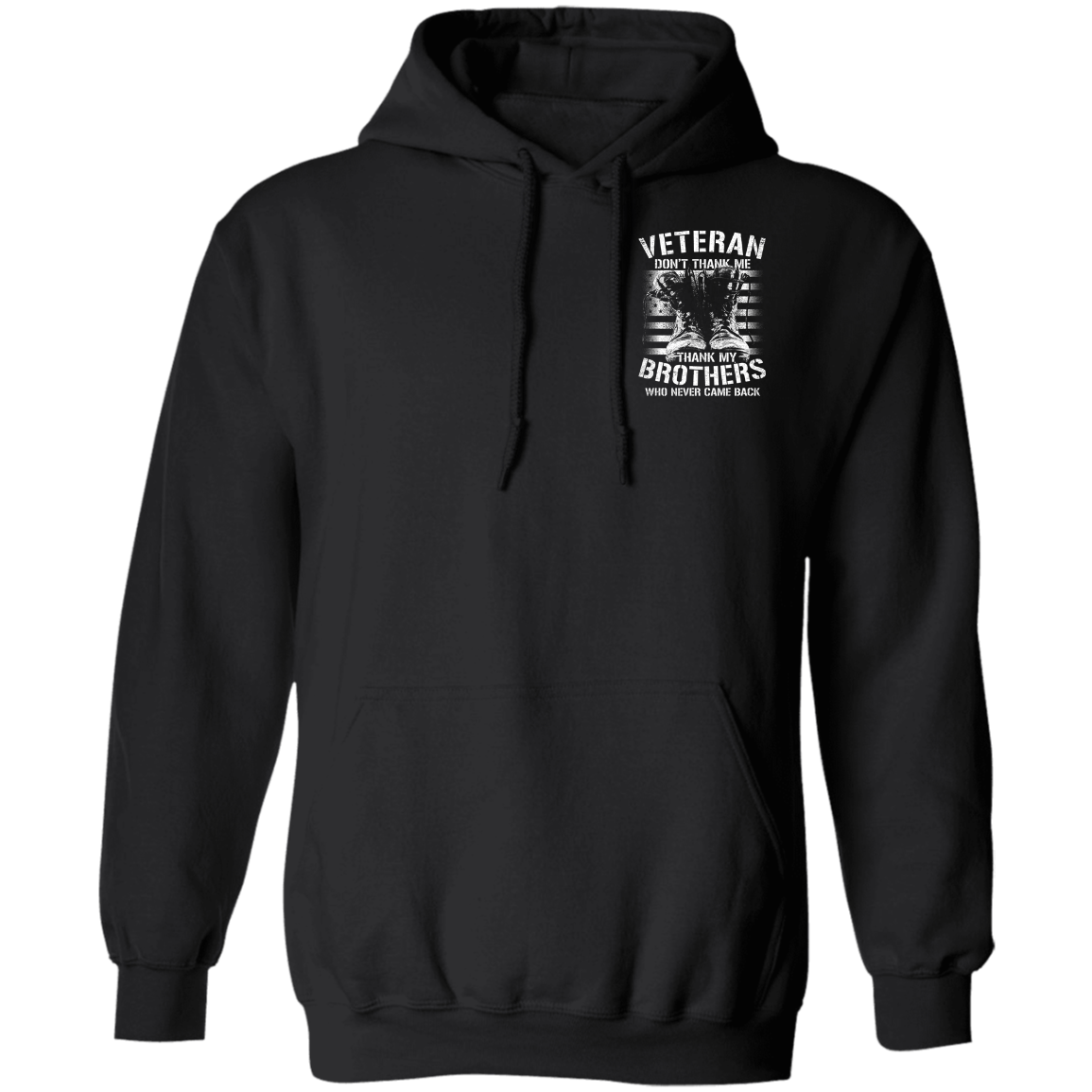 Veteran Design Double Side Printed Pullover Hoodie