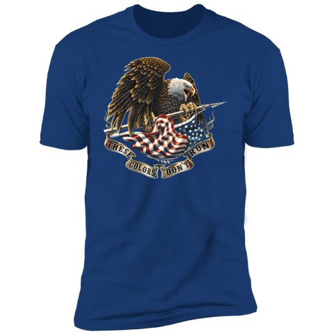 Image of Bald Eagle American Flag Premium Short Sleeve T-Shirt