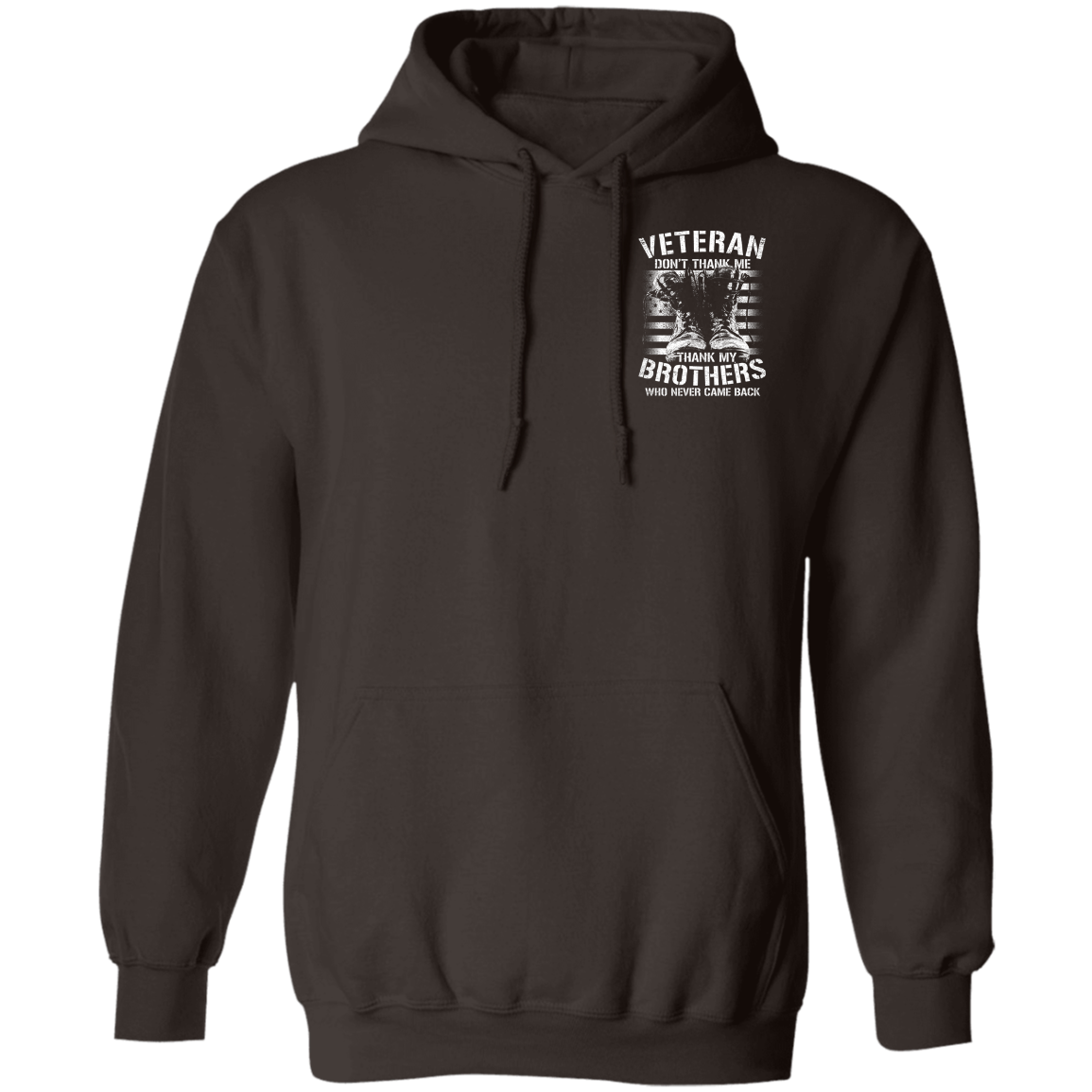 Veteran Design Double Side Printed Pullover Hoodie