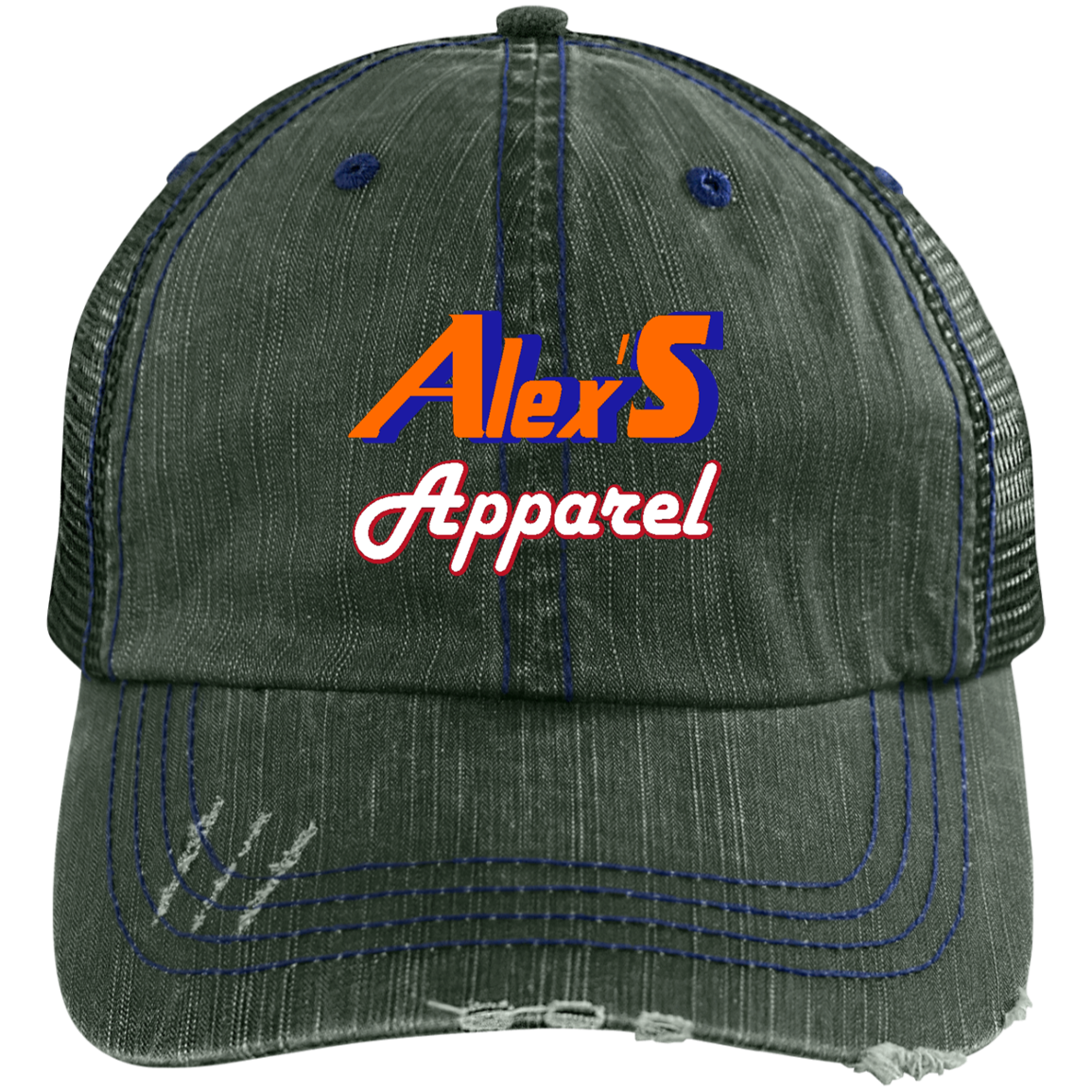 Alex's Apparel Distressed Unstructured Trucker Cap