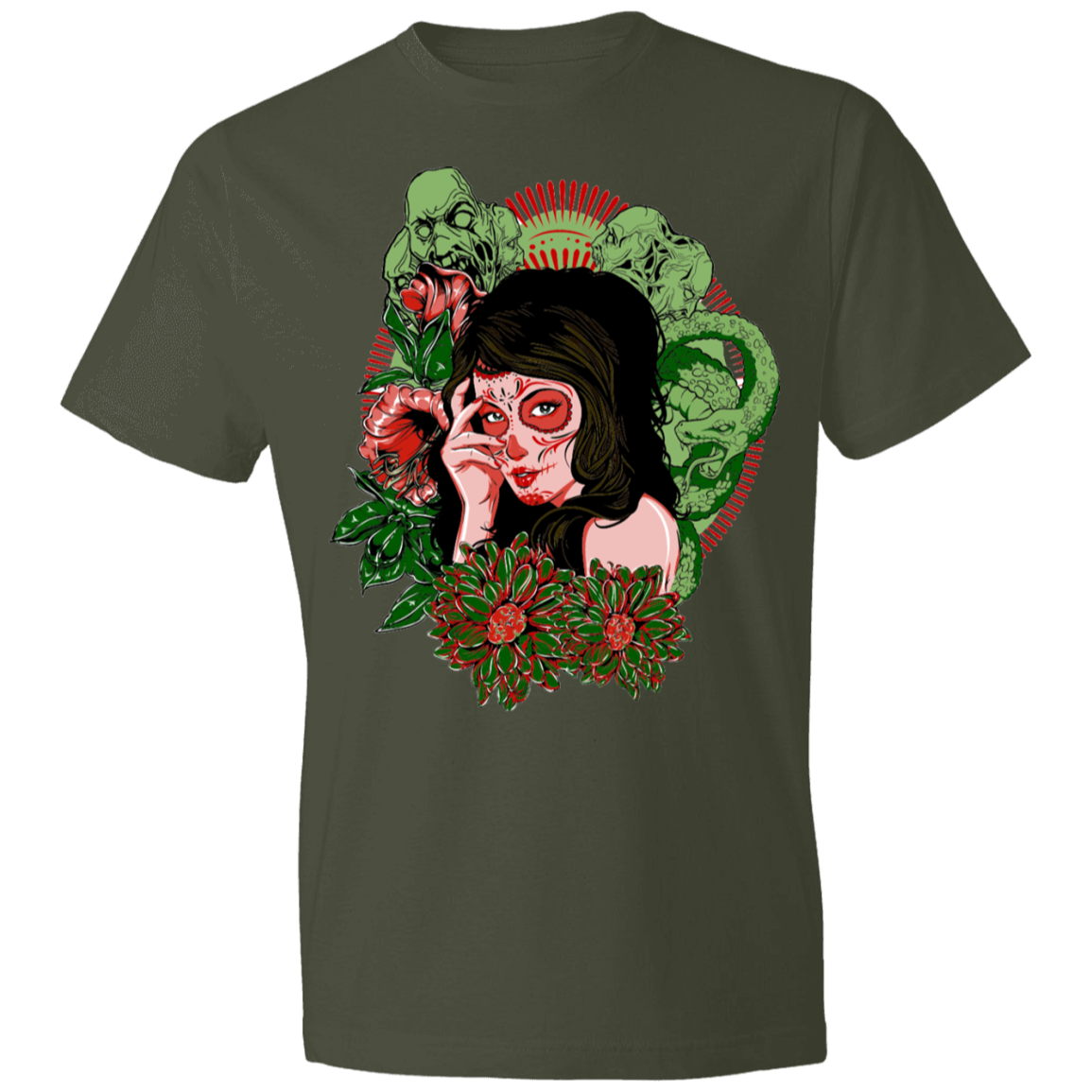Scary Lady Design Lightweight T-Shirt