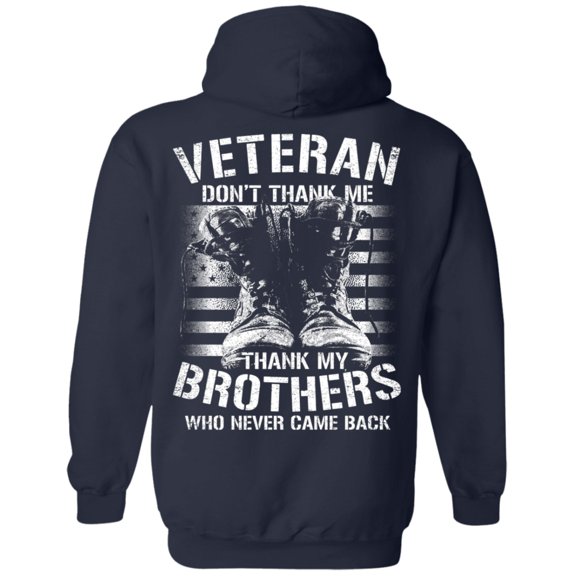 Veteran Design Double Side Printed Pullover Hoodie