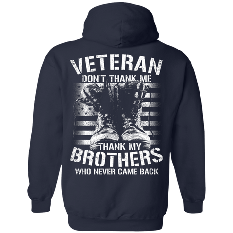 Image of Veteran Design Double Side Printed Pullover Hoodie