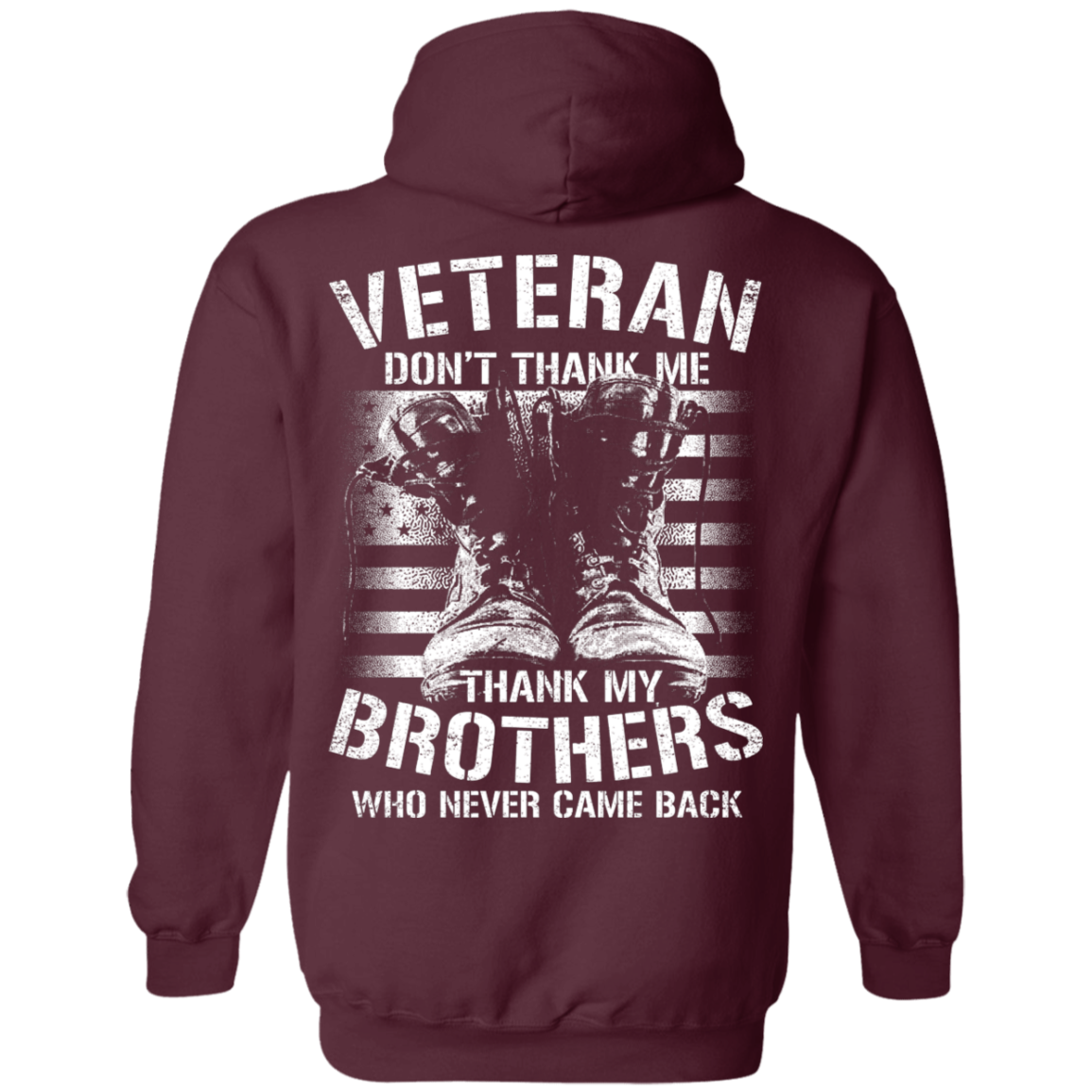Veteran Design Double Side Printed Pullover Hoodie