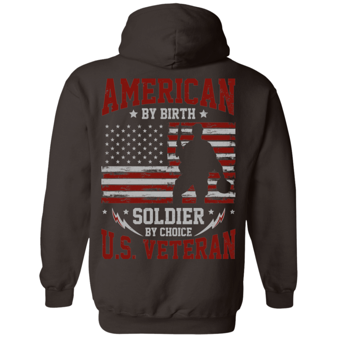 Veteran Design Double Side Printed Pullover Hoodie