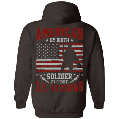 Image of Veteran Design Double Side Printed Pullover Hoodie