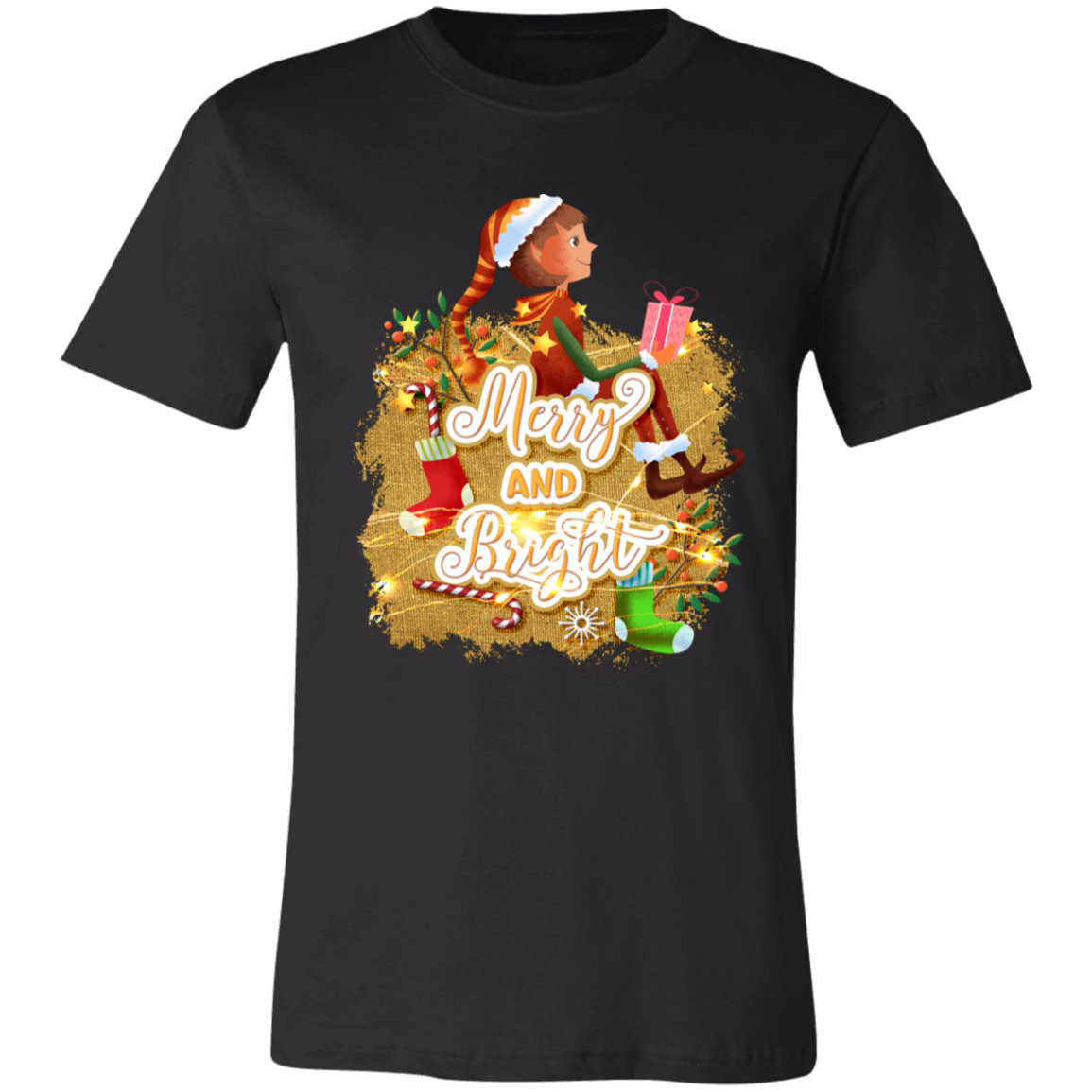 Merry And Bright  Unisex Jersey Short-Sleeve T-Shirt