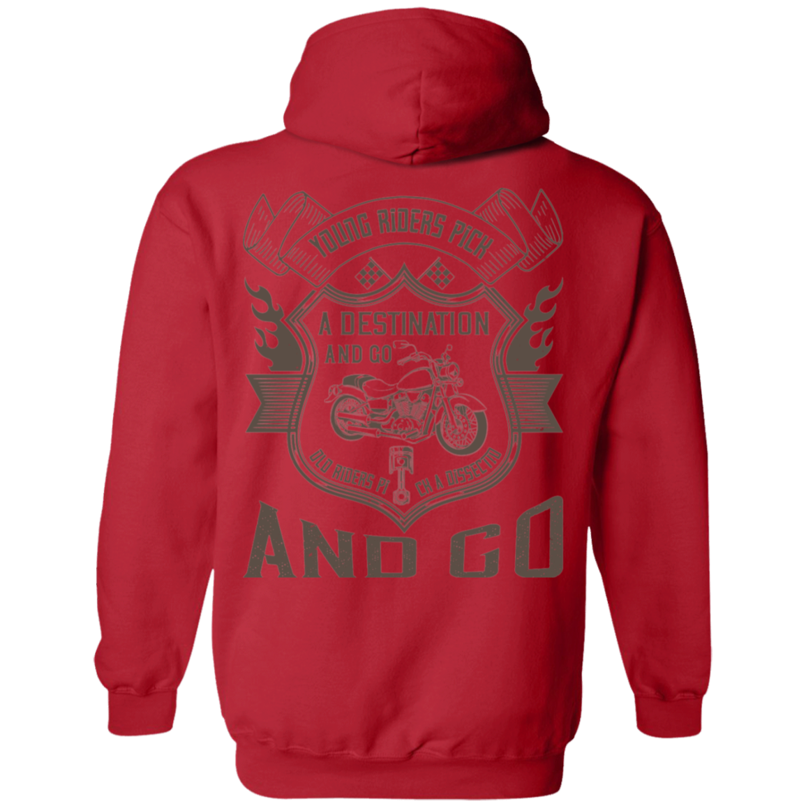 Motorcycle Design Pullover Hoodie