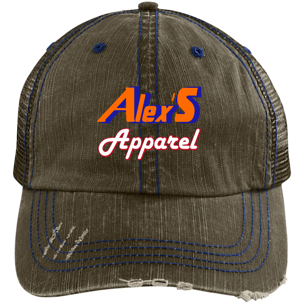 Alex's Apparel Distressed Unstructured Trucker Cap