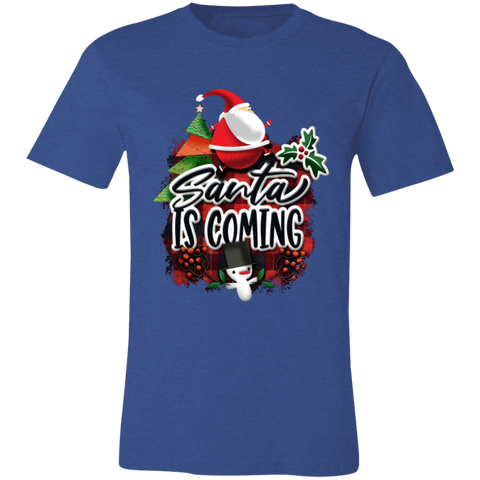Image of Santa is coming Unisex Jersey Short-Sleeve T-Shirt