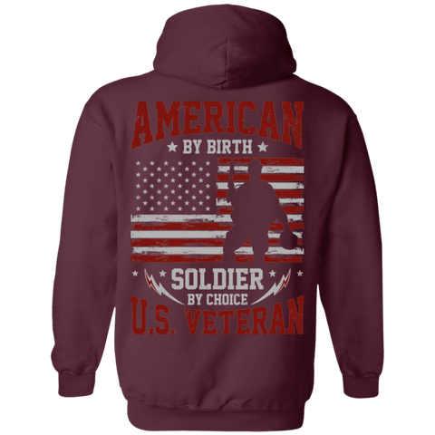 Image of Veteran Design Double Side Printed Pullover Hoodie