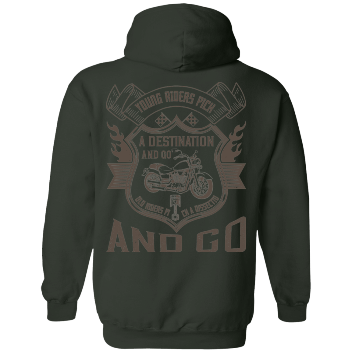 Motorcycle Design Pullover Hoodie