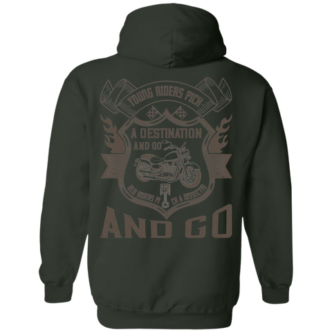 Image of Motorcycle Design Pullover Hoodie
