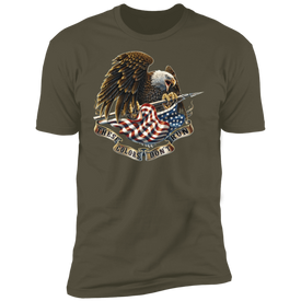 Bald Eagle American Flag Premium Short Sleeve T-Shirt