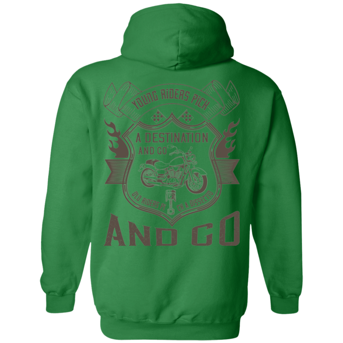 Motorcycle Design Pullover Hoodie