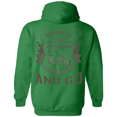 Image of Motorcycle Design Pullover Hoodie