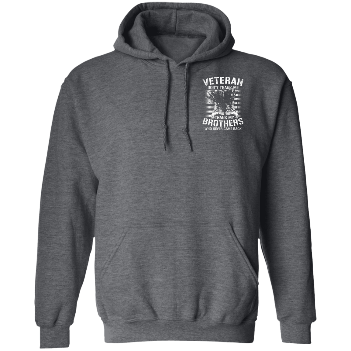 Veteran Design Double Side Printed Pullover Hoodie