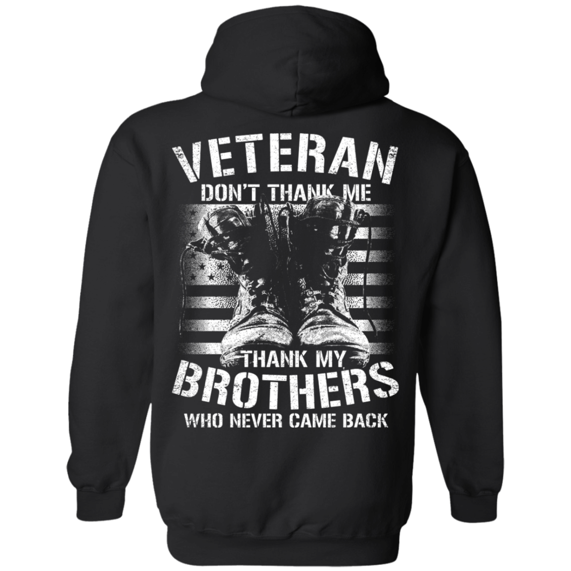 Veteran Design Double Side Printed Pullover Hoodie