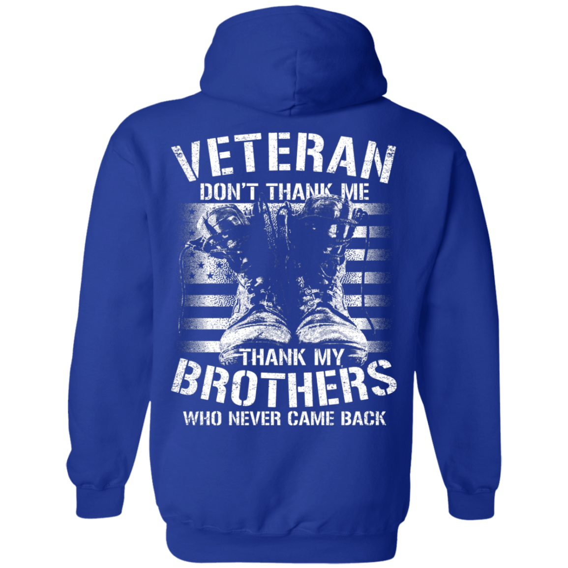 Veteran Design Double Side Printed Pullover Hoodie